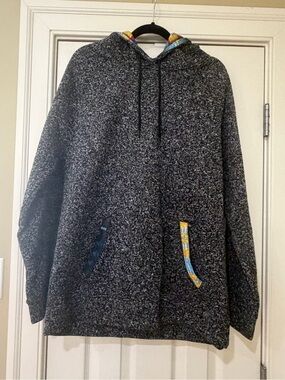 Men's Heather Charcoal Hooded Pullover Sweatshirt